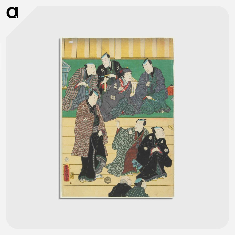 アートポストカード-Vertical Ōban Pentaptych, Left Sheet
 - 歌川 国貞 Postcard.