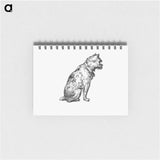 アートメモ帳-Sitting Dog from The New Hyperion
 - 大英図書館 Memo.