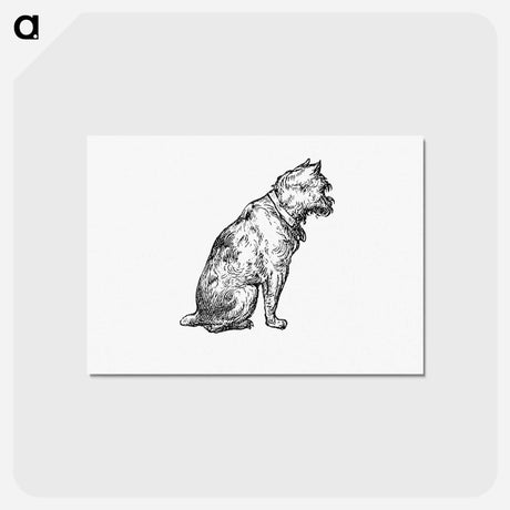 アートポストカード-Sitting Dog from The New Hyperion
 - 大英図書館 Postcard.