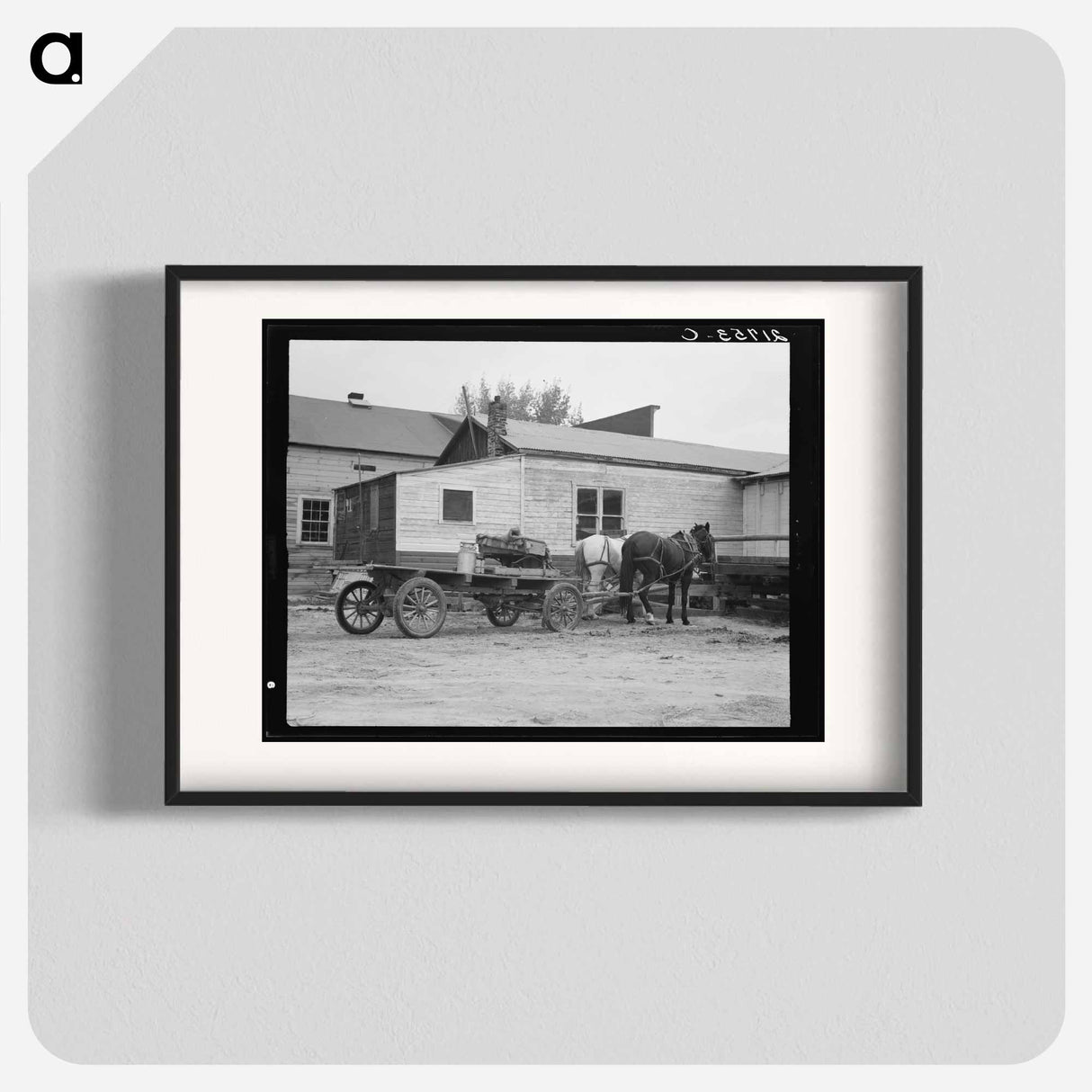 Stump farmer's wagon in town on Saturday morning - Dorothea Lange Poster.