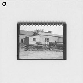 アートメモ帳-Stump farmer's wagon in town on Saturday morning - ドロテア ラング Memo.
