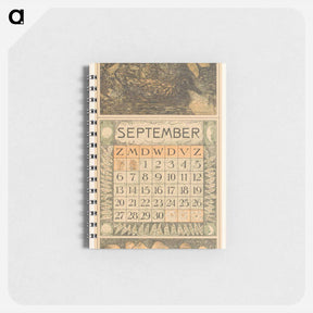 アートメモ帳-Kalenderblad september met eend - テオ ヴァン ホイテマ Memo.