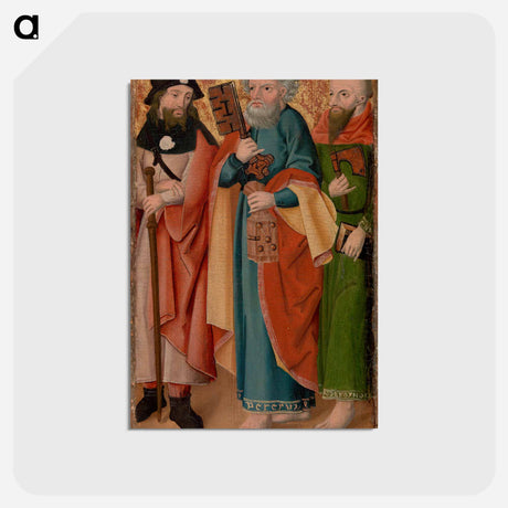 アートポストカード-Three Apostles with Stick, Key and Axe
 - バーンズ・コレクション Postcard.