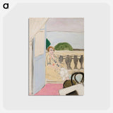アートポストカード-Femme Assise Sur Un Balcon - アンリ マティス Postcard.