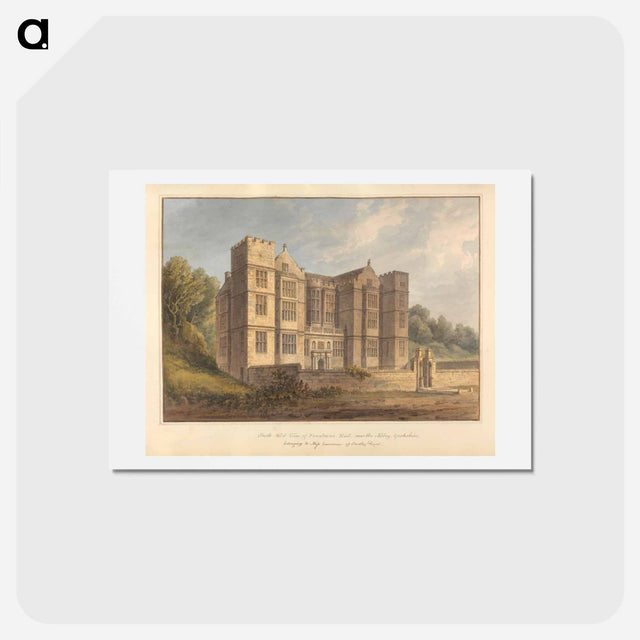 アートポストカード-South West View of Fountains Hall, near the Abbey, Yorkshire belonging to Miss Larvience of Studley Royal
 - イェール大学アートギャラリー Postcard.
