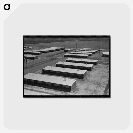 アートポストカード-Row Shelters at the Migratory Camp
 - ラッセル リー Postcard.