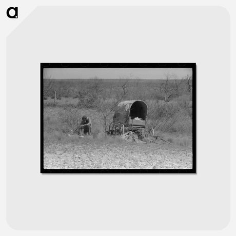 アートポストカード-Man in Mesquite
 - ラッセル リー Postcard.