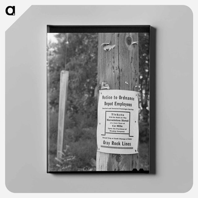 アートパネル-Umatilla Ordnance Depot Sign
 - ラッセル リー Canvas.