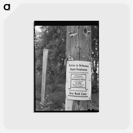 アートポストカード-Umatilla Ordnance Depot Sign
 - ラッセル リー Postcard.