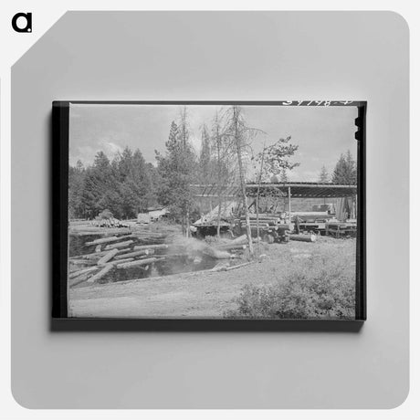 アートパネル-Unloading Logs, Cascade
 - ラッセル リー Canvas.