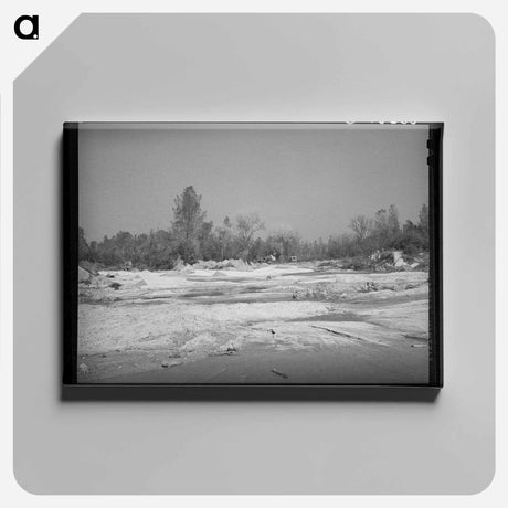 アートパネル-Placer Mining for Gold, Old Virginia City
 - ラッセル リー Canvas.