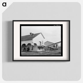 アートポスター-Cotton Gin and Warehouse, Sunflower Plantation
 - ラッセル リー Poster.