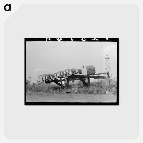 アートポストカード-Mail Boxes, Seminole Oil Field
 - ラッセル リー Postcard.