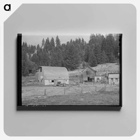 アートパネル-Yakima County Barn
 - ラッセル リー Canvas.