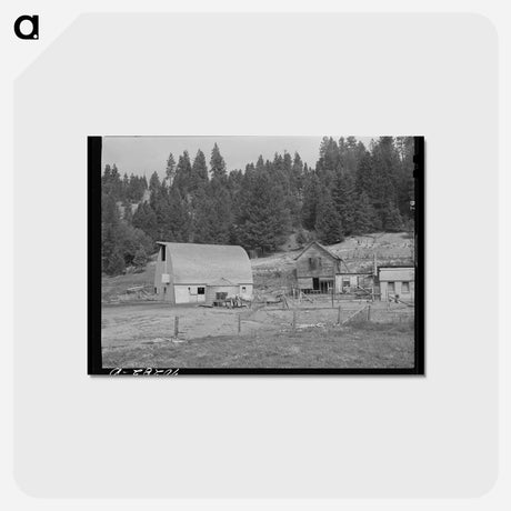 アートポストカード-Yakima County Barn
 - ラッセル リー Postcard.