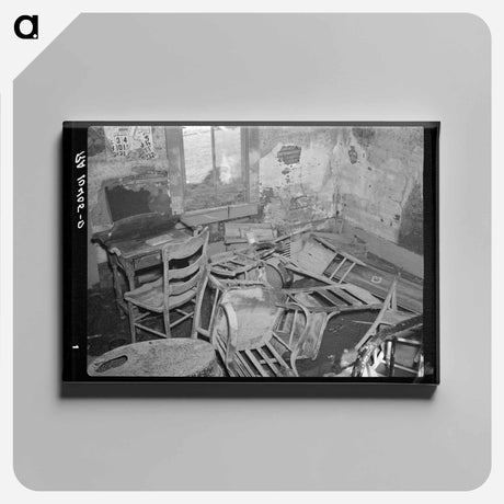 アートパネル-Posey County Farmhouse Flood
 - ラッセル リー Canvas.