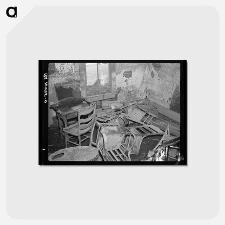 アートポストカード-Posey County Farmhouse Flood
 - ラッセル リー Postcard.