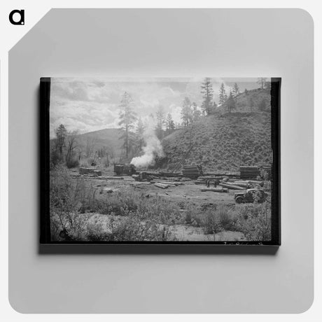 アートパネル-Loading Logs in Baker County
 - ラッセル リー Canvas.