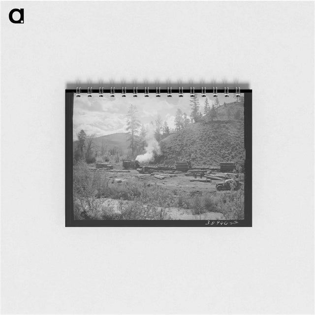 アートメモ帳-Loading Logs in Baker County
 - ラッセル リー Memo.