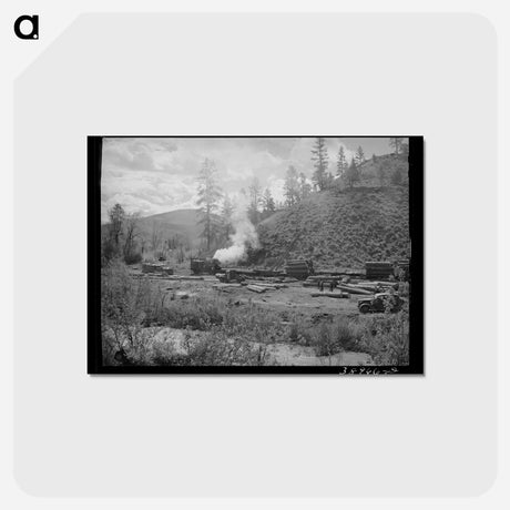 アートポストカード-Loading Logs in Baker County
 - ラッセル リー Postcard.