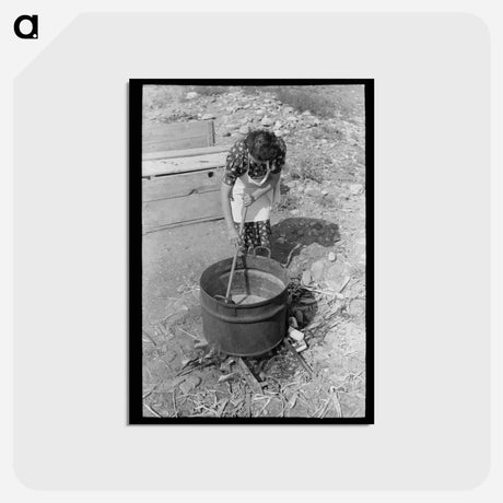 アートポストカード-Soapmaking in Taos County
 - ラッセル リー Postcard.