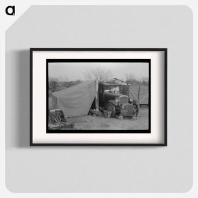 アートポスター-Migrants Car and Tent
 - ラッセル リー Poster.