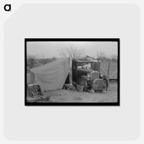 アートポストカード-Migrants Car and Tent
 - ラッセル リー Postcard.