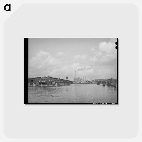 アートポストカード-Pier and Cement Plant, Port of Houston
 - ラッセル リー Postcard.