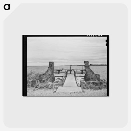 アートポストカード-Deer Flat Reservoir Outlets
 - ラッセル リー Postcard.