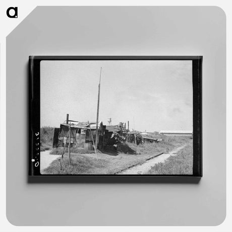 アートパネル-Tin Town Shacks
 - ラッセル リー Canvas.