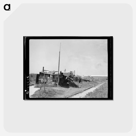アートポストカード-Tin Town Shacks
 - ラッセル リー Postcard.