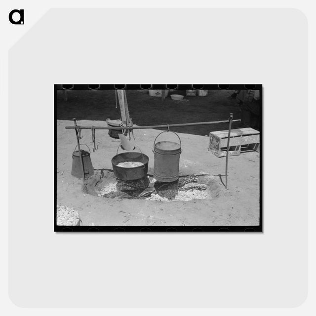 アートポストカード-Texas Ranch Dinner
 - ラッセル リー Postcard.