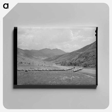 アートパネル-Driving Fat Lambs to Cimarron
 - ラッセル リー Canvas.