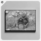 アートパネル-Gold Panning in Pinos Altos
 - ラッセル リー Canvas.