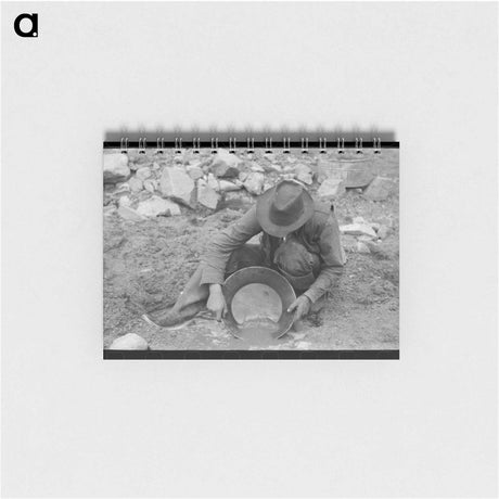 アートメモ帳-Gold Panning in Pinos Altos
 - ラッセル リー Memo.