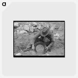 アートポストカード-Gold Panning in Pinos Altos
 - ラッセル リー Postcard.