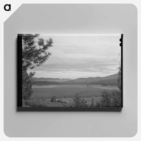 アートパネル-Fertile Mountain Valley Farming Land
 - ラッセル リー Canvas.