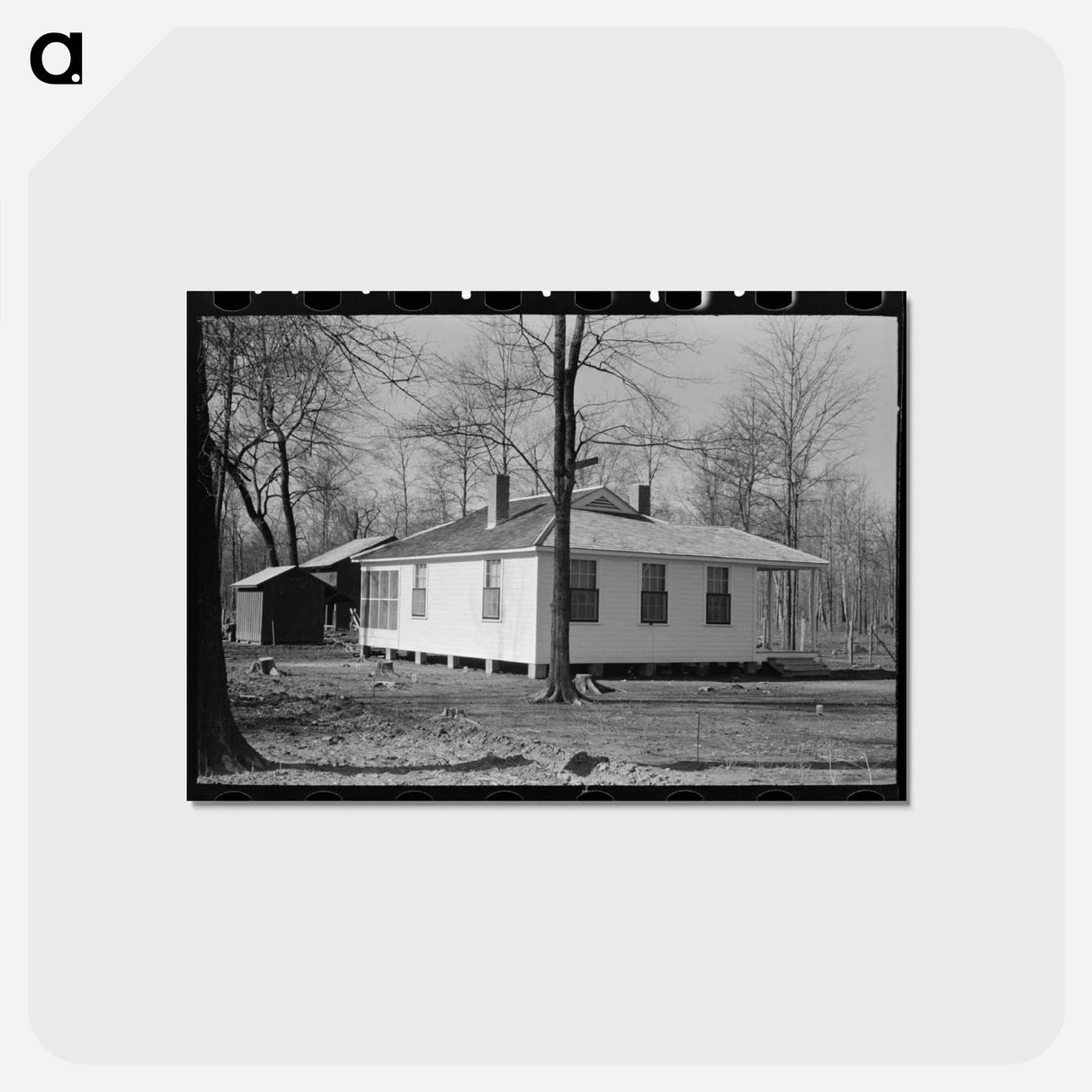 アートポストカード-Typical House, Chicot Farms
 - ラッセル リー Postcard.