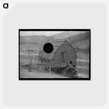 アートポストカード-Gristmill Detail
 - ラッセル リー Postcard.
