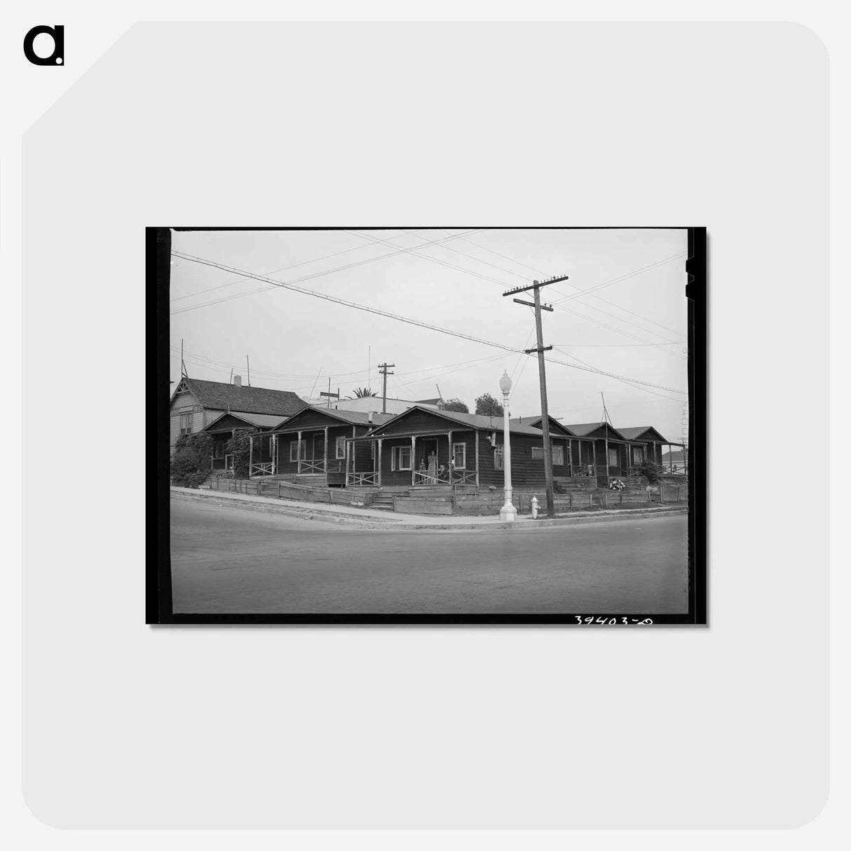 アートポストカード-Mexican Houses, San Diego
 - ラッセル リー Postcard.