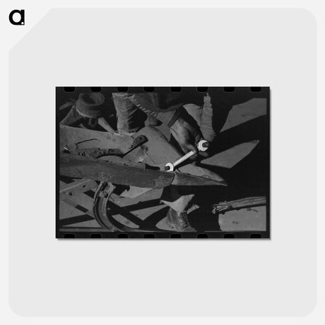 アートポストカード-Blacksmith's Helper and Plow
 - ラッセル リー Postcard.