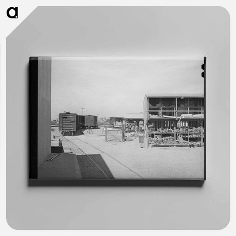 アートパネル-Railroad Siding and Warehouses
 - ラッセル リー Canvas.