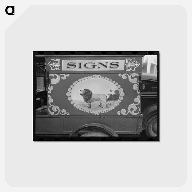 アートポストカード-Sign on Truck, San Angelo
 - ラッセル リー Postcard.
