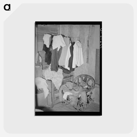 アートポストカード-Tenant Farmer's Bedroom
 - ラッセル リー Postcard.