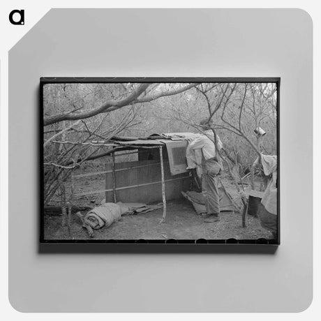 アートパネル-Migrant Camp Lean-To
 - ラッセル リー Canvas.