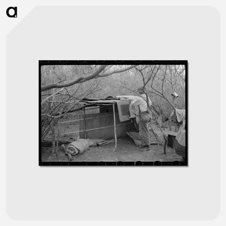 アートポストカード-Migrant Camp Lean-To
 - ラッセル リー Postcard.