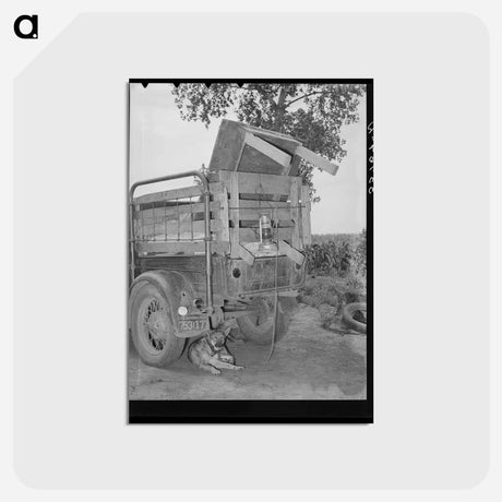 アートポストカード-Migrant's Truck, Oklahoma
 - ラッセル リー Postcard.