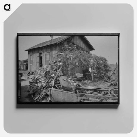 アートパネル-Junkyard at Abbeville
 - ラッセル リー Canvas.