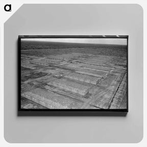 アートパネル-Migrant Camp Construction
 - ラッセル リー Canvas.