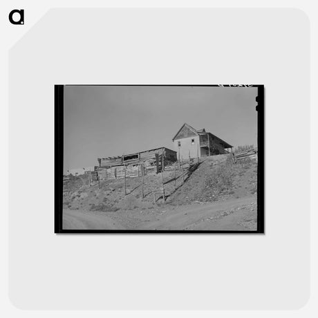 アートポストカード-Barn and House, Questa
 - ラッセル リー Postcard.